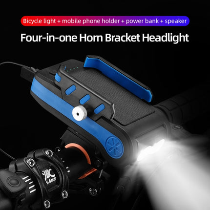 BG-2021 Bicycle Front Light 4 In 1 Mobile Phone Holder Horn Light Mountain Bike Front Light - DealBuddy