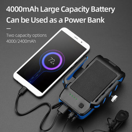 BG-2021 Bicycle Front Light 4 In 1 Mobile Phone Holder Horn Light Mountain Bike Front Light - DealBuddy