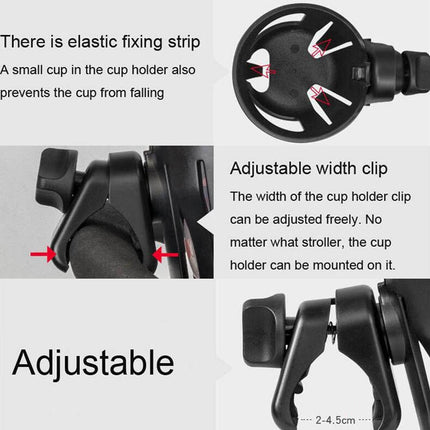 J4035 Stroller Cup Rapid Fixed Stroller Bottle Frame ABS Stroller Water Cup Rack