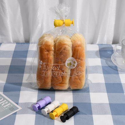 10 PCS H011 Food Preservation And Moisture-Proof Sealing Elastic Clip Snack Food Sealing Clip