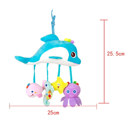 Baby Toys 0-1 Year Old Animal Bed Bells Soothing Plush Toys Baby Rattles Baby Carriage Hanging