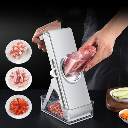 Hand Cutting Cutter Kitchen Lever Slicer Pressing Grater, Simple Gray, Simple Blue - DealBuddy