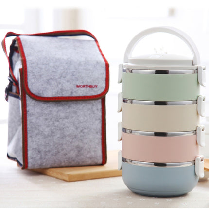 Gradient Color Lunch Box Food Bento Box Stainless Steel Container - DealBuddy