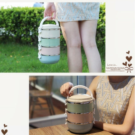 Gradient Color Lunch Box Food Bento Box Stainless Steel Container - DealBuddy