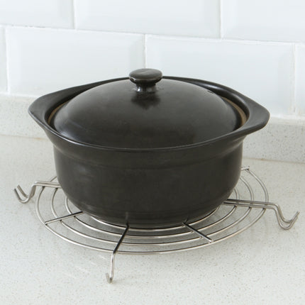 Semi-Circular Stainless Steel Drain Rack Kitchen Steamed Vegetables Rack, Size: Large 30cm