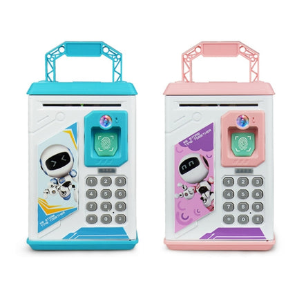 Children Cartoon Simulation Human Face Fingerprint Music Chinese British Switch Piggy Bank, Specification：