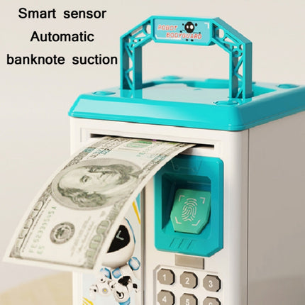 Children Cartoon Simulation Human Face Fingerprint Music Chinese British Switch Piggy Bank, Specification：