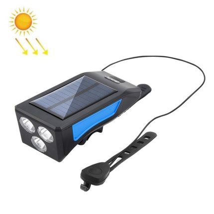 TG-ZX019 Solar Bicycle Headlight Flashlight Night Riding Strong Light USB Charging Rainproof Light - DealBuddy