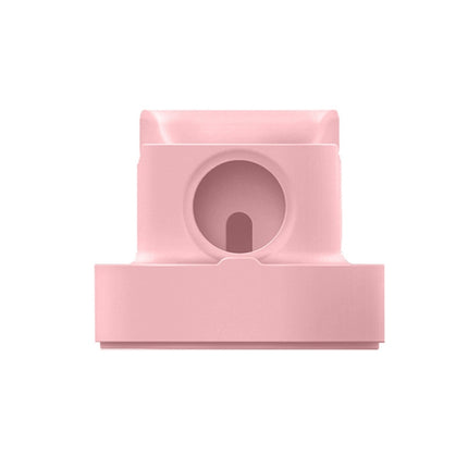 2 In 1 Smart Watch Charging Bracket Desktop Silicone Watch Charging Stand For Apple Watch, Black, White, Pink, Deep Blue, Grey - DealBuddy