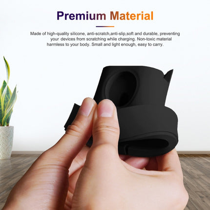 2 In 1 Smart Watch Charging Bracket Desktop Silicone Watch Charging Stand For Apple Watch, Black, White, Pink, Deep Blue, Grey - DealBuddy