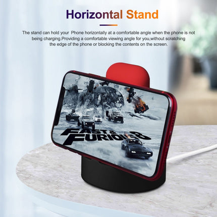2 In 1 Smart Watch Charging Bracket Desktop Silicone Watch Charging Stand For Apple Watch, Black, White, Pink, Deep Blue, Grey - DealBuddy