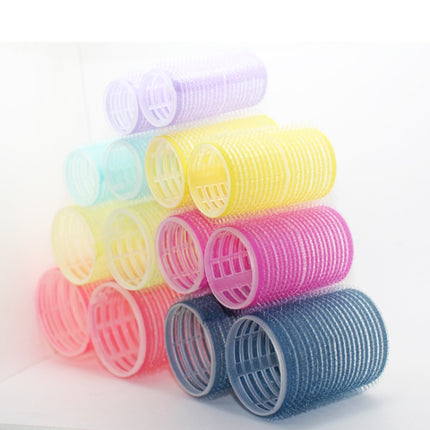 12 PCS/Set Self-Adhesive Curling Iron Hair Core Fluffy Hairdressing Tool，Random Colour Delivery