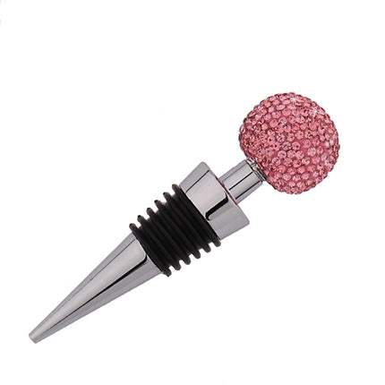 Crystal Ball Red Wine Stopper Diamond Zinc Alloy Metal Sealed Wine Cork, White, Pink, Big Red, Black, Bright Black, AB, Lake Blue - DealBuddy