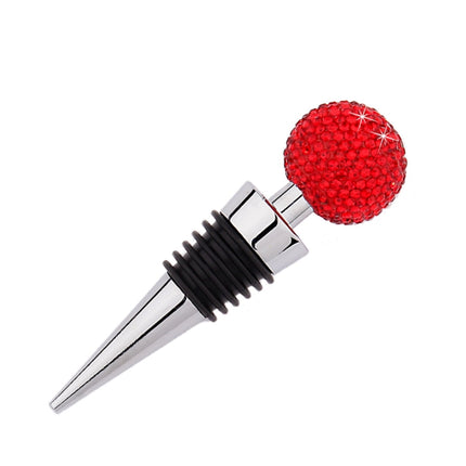 Crystal Ball Red Wine Stopper Diamond Zinc Alloy Metal Sealed Wine Cork, White, Pink, Big Red, Black, Bright Black, AB, Lake Blue - DealBuddy