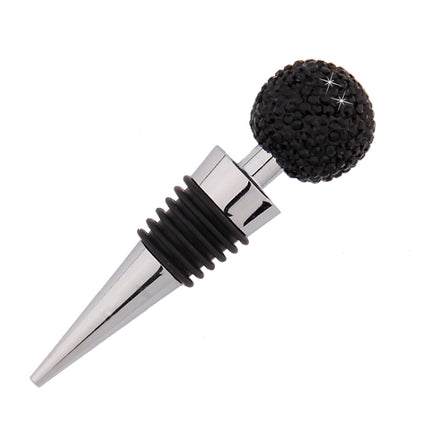 Crystal Ball Red Wine Stopper Diamond Zinc Alloy Metal Sealed Wine Cork, White, Pink, Big Red, Black, Bright Black, AB, Lake Blue - DealBuddy