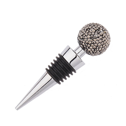 Crystal Ball Red Wine Stopper Diamond Zinc Alloy Metal Sealed Wine Cork, White, Pink, Big Red, Black, Bright Black, AB, Lake Blue - DealBuddy