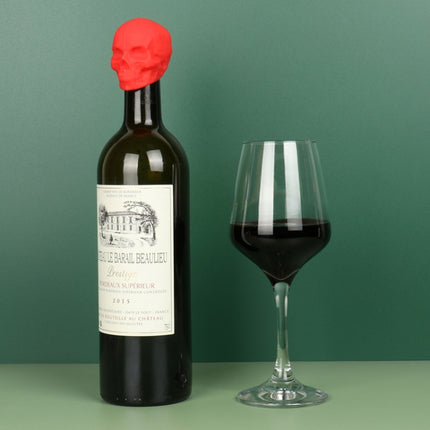 Skull Silicone Leak-Proof Fresh-Keeping Wine Stopper, Deep Red, Black, White, Luminous Green, Luminous Blue, Bronze, Ancient Silver, Wine Red - DealBuddy