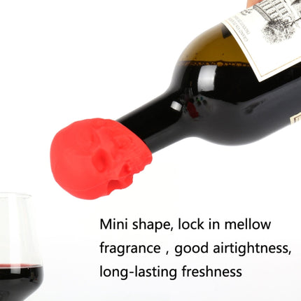Skull Silicone Leak-Proof Fresh-Keeping Wine Stopper, Deep Red, Black, White, Luminous Green, Luminous Blue, Bronze, Ancient Silver, Wine Red - DealBuddy