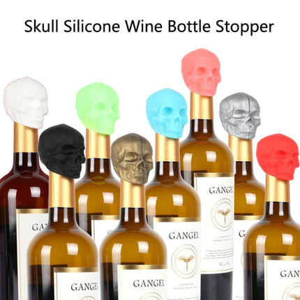 Skull Silicone Leak-Proof Fresh-Keeping Wine Stopper, Deep Red, Black, White, Luminous Green, Luminous Blue, Bronze, Ancient Silver, Wine Red - DealBuddy