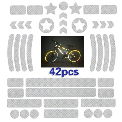 Bicycle Honeycomb Reflective Sticker Night Reflective Logo Grid Stripe Warning Strip - DealBuddy