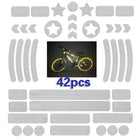 Bicycle Honeycomb Reflective Sticker Night Reflective Logo Grid Stripe Warning Strip - DealBuddy