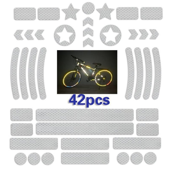 Bicycle Honeycomb Reflective Sticker Night Reflective Logo Grid Stripe Warning Strip - DealBuddy