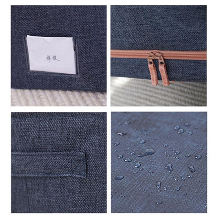 Fabric Steel Frame Quilt Clothing Storage Box Cotton Linen Storage Bag with Window