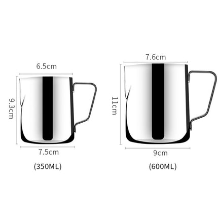 Inner Scale Pull Flower Cup Stainless Steel Milk Foam Cup Coffee Utensils, 350ml, 600ml - DealBuddy