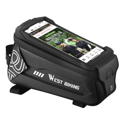 WEST BIKING 2.5L Bicycle Front Beam Mobile Phone Touch Screen Hard Shell Bag - DealBuddy