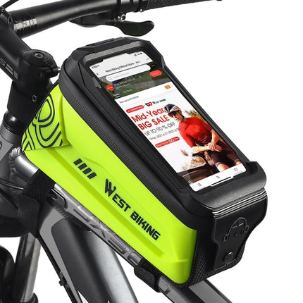 WEST BIKING 2.5L Bicycle Front Beam Mobile Phone Touch Screen Hard Shell Bag - DealBuddy