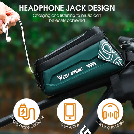 WEST BIKING 2.5L Bicycle Front Beam Mobile Phone Touch Screen Hard Shell Bag - DealBuddy