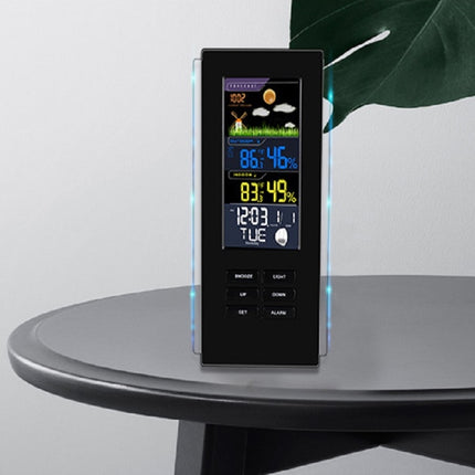 Wireless Colorful Screen Indoor And Outdoor Temperature Humidity Meter Barometer Smart Digital Electronic Clock With Backlight - DealBuddy