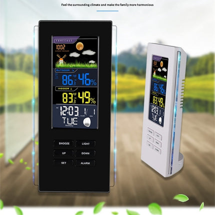 Wireless Colorful Screen Indoor And Outdoor Temperature Humidity Meter Barometer Smart Digital Electronic Clock With Backlight - DealBuddy