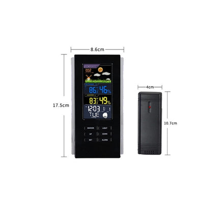 Wireless Colorful Screen Indoor And Outdoor Temperature Humidity Meter Barometer Smart Digital Electronic Clock With Backlight - DealBuddy