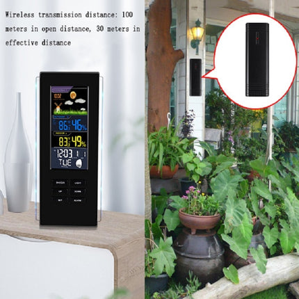 Wireless Colorful Screen Indoor And Outdoor Temperature Humidity Meter Barometer Smart Digital Electronic Clock With Backlight - DealBuddy