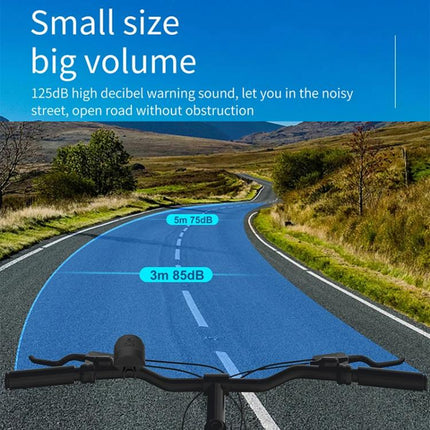 CYCLINGBOX BG-1903 Bike Alarm Anti-Theft Electric Horn 125dB USB Charging Bell - DealBuddy