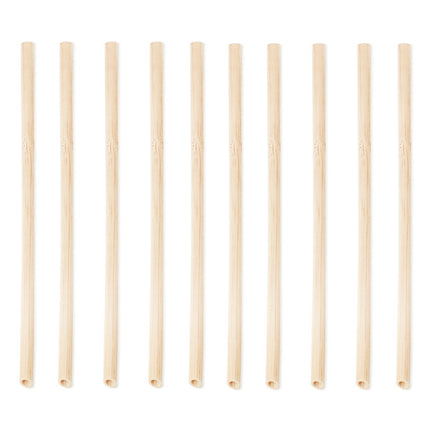 10 PCS Juice Coffee Pearl Milk Tea Natural Degradable Bamboo Straw, Style: