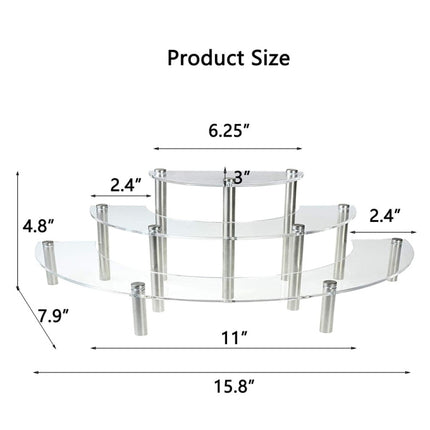 3-Layer Acrylic Cake Display Stand Cosmetic Display Stand - DealBuddy