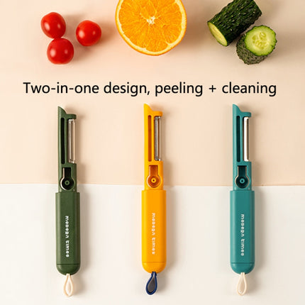 Multifunctional Fruit And Vegetable Cleaning Brush, White, Yellow, Blue, Green - DealBuddy