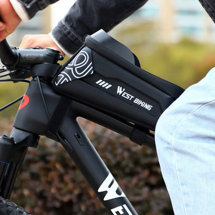 WEST BIKING Bicycle Upper Tube 2.2L Hard Shell Bag For 7.4 Inch Mobile Phone - DealBuddy