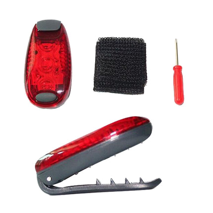 Outdoor Cycling Night Running Warm Light Bicycle Tail Light, Colour: 3 LED Red - DealBuddy