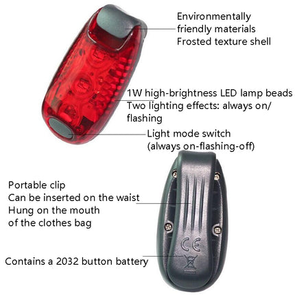 Outdoor Cycling Night Running Warm Light Bicycle Tail Light, Colour: 3 LED Red - DealBuddy