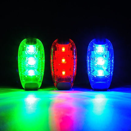 Outdoor Cycling Night Running Warm Light Bicycle Tail Light, Colour: 3 LED Red - DealBuddy