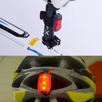 Outdoor Cycling Night Running Warm Light Bicycle Tail Light, Colour: 3 LED Red - DealBuddy