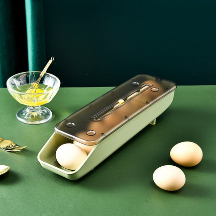 Automatically Fill The Egg Storage Box Refrigerator Fresh-Keeping Box, 1 Layers Green, 1 Layers  Blue, 1 Layers Pink - DealBuddy