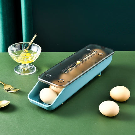 Automatically Fill The Egg Storage Box Refrigerator Fresh-Keeping Box, 1 Layers Green, 1 Layers  Blue, 1 Layers Pink - DealBuddy