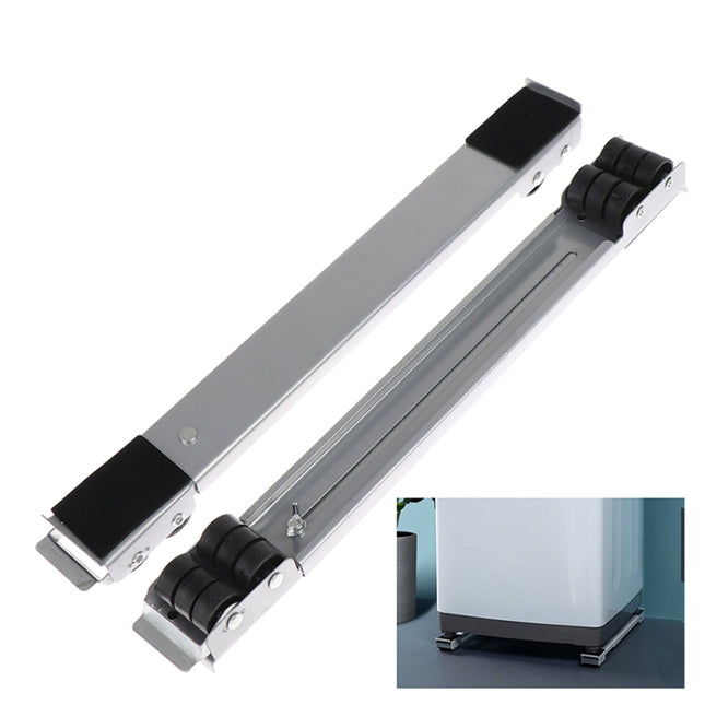 2 PCS Washing Machine Stand Movable Adjustable Refrigerator Base, Washing Machine Stand (Silver), Washing Machine Stand (White) - DealBuddy