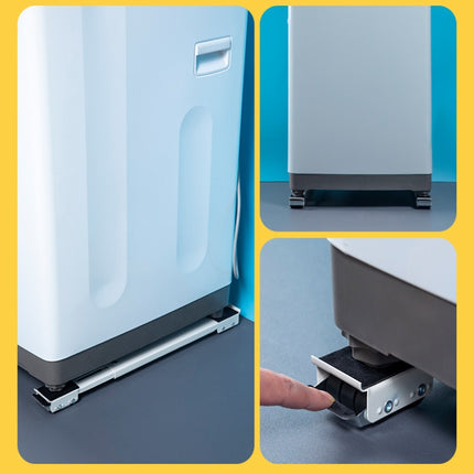 2 PCS Washing Machine Stand Movable Adjustable Refrigerator Base