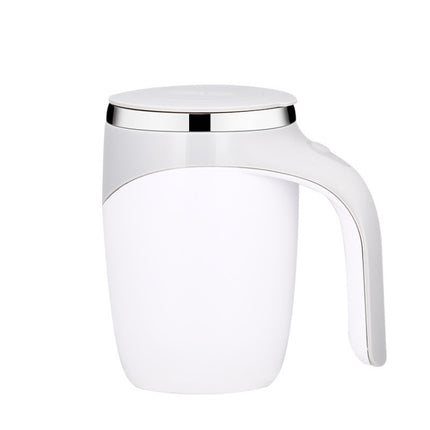 A223 Stainless Steel Automatic Magnetized Coffee Mixing Cup, White, Brown - DealBuddy