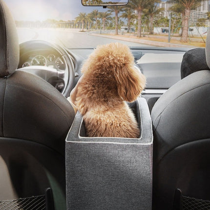 Car Central Control Seat Pet Portable Bed Pad, Square + Gray, Square Gray+Summer Mat - DealBuddy